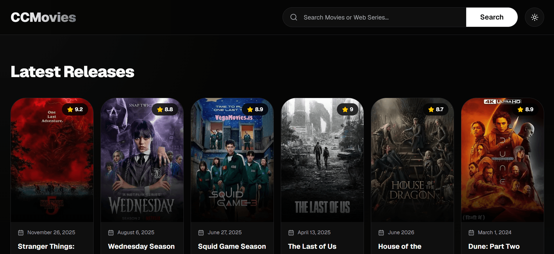 CCMovies project preview